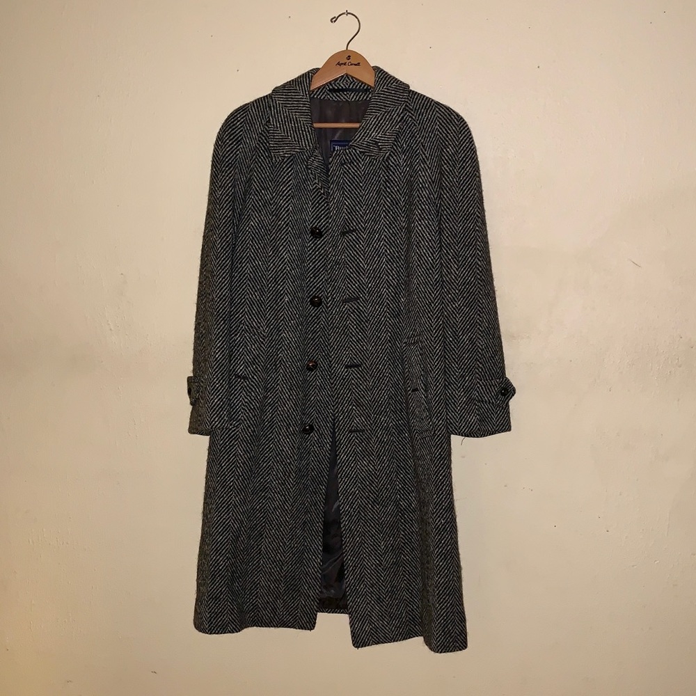 Burberry Irish Tweed Wool Coat